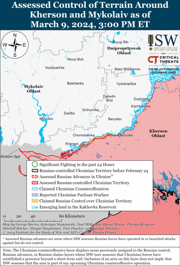 Карта боев в Херсонской области