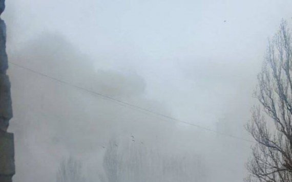 Дим у районі Новопечерських Липок