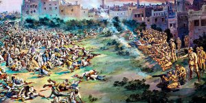 Британські солдати розстріляли цивільних на площі Джаліанвала-багх у місті Амрітсар в індійській провінції Пенджаб 13 квітня 1919 року. Загинуло понад 400 осіб