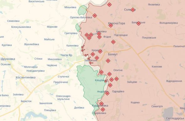 Росіяни продовжують просування у бік Часового Яру