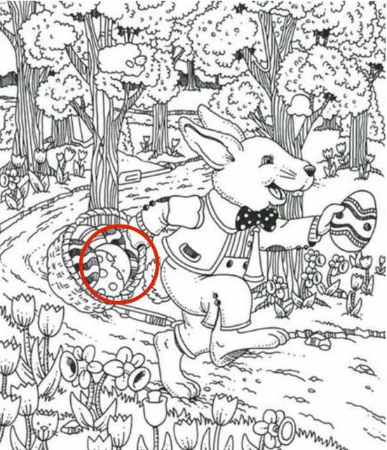 Головоломка на тему Великодня: знайдіть прихований півмісяць