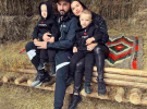 Анастасія Байбородіна та Сергій Рибалка з дітьми