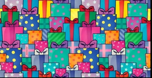 Оптична ілюзія: чи зможете ви знайти цукерку серед подарункових коробок за 6 секунд