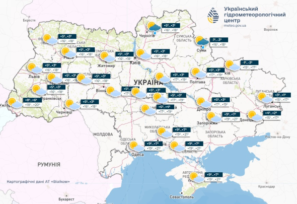 В Україні 10 травня буде переважно без опадів