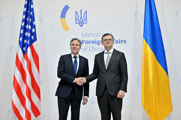 Государственный секретарь США Энтони Блинкен и министр иностранных дел Украины Дмитрий Кулеба в Киеве