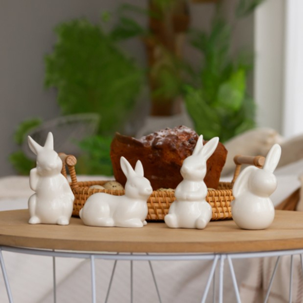 Пасхальный декор от MBM MY HOME включает элегантные и милые фигурки кроликов