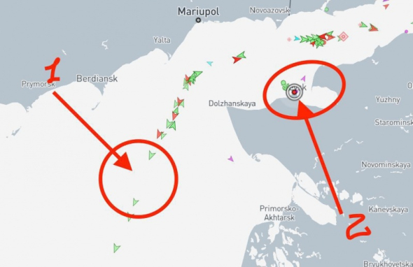 В Азовском море, вероятно, был атакован один из российских кораблей