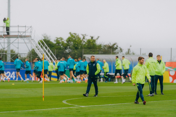 Национальная сборная Украины на Евро-2024 во время тренировки в Германии