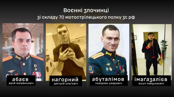 Главное управление разведки показало фото российских военных преступников