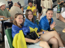 На Житнем рынке в Киеве открыли фан-зону, где люди болели за сборную Украины