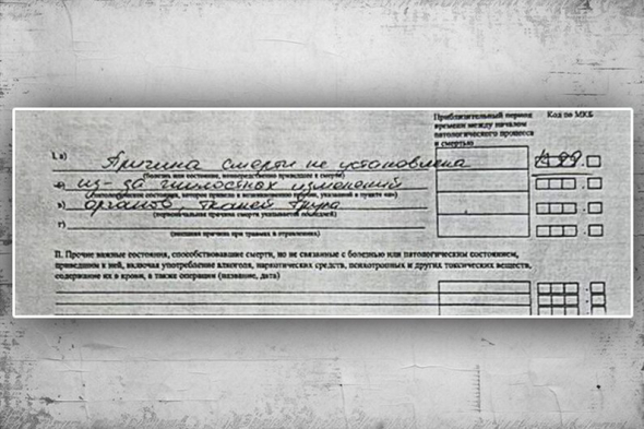 Медичне свідоцтво про смерть, видане в РФ