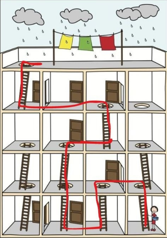 Тест IQ-головоломка: только самые сообразительные мужествуют найти путь к террасе за 5 секунд