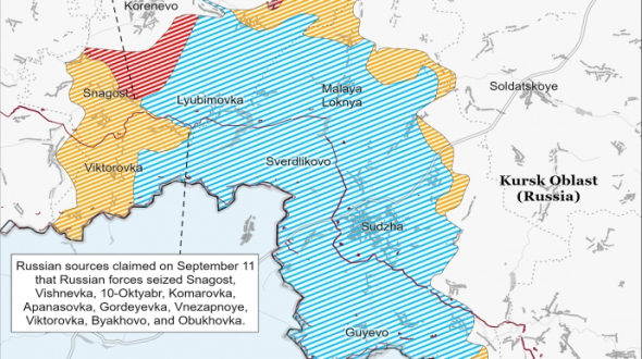 Російські війська почали контратаки вздовж західного краю українського наступу в Курській області і, за повідомленнями, захопили кілька населених пунктів