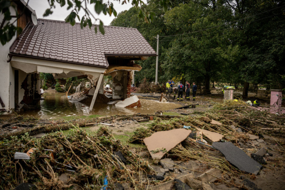 Від міста Опава відійшла вода