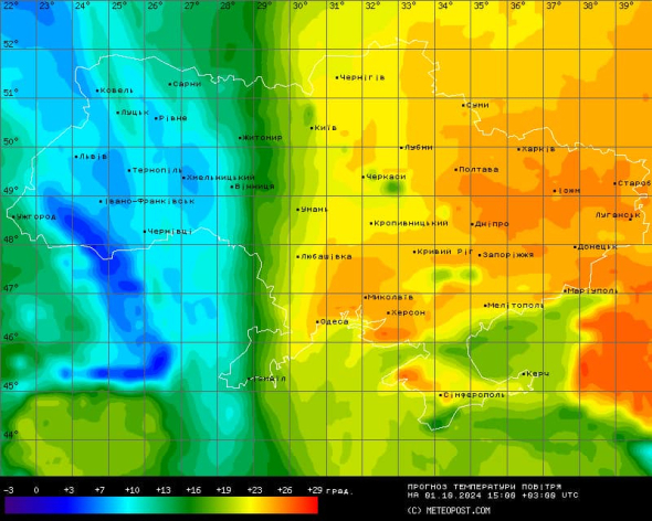 Погода в Україні 1 жовтня