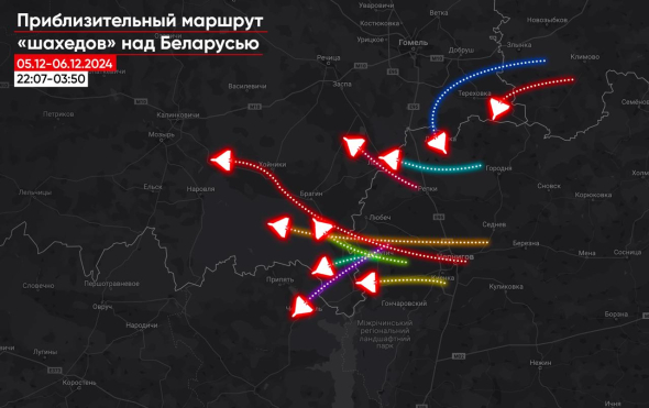 Російські ударні дрони знову заходили у повітряний простір Білорусі