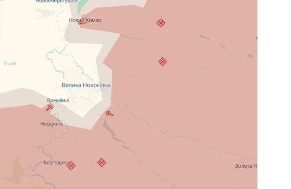 Росіяни окупували Нескучне і просунулись біля Времівки