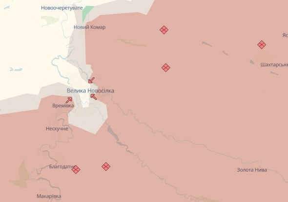 Росіяни просуваються біля Великої Новосілки