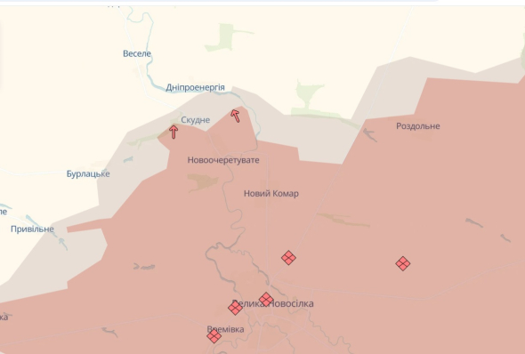 Росіяни просунулись біля Бурлацького