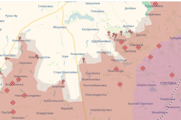 Ворог просунувся біля Олександрополя