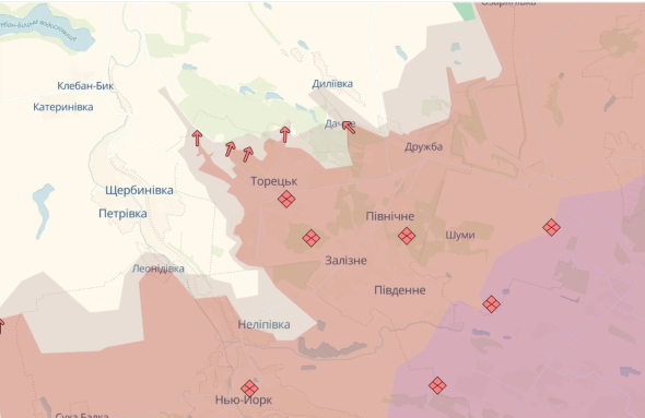 Ворог просунувся в Торецьку