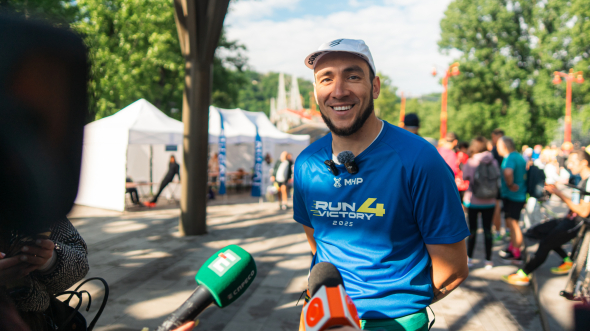 Ветеран Артем Лукашук із Черкас, подолав на марафоні 10 км