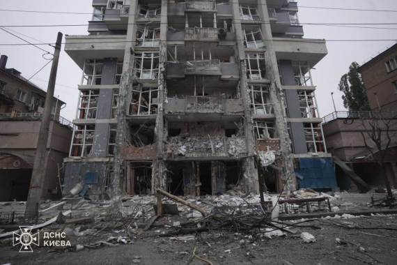 Показали наслідки ворожої атаки на Київ