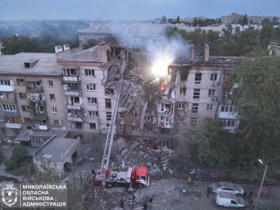 Показали последствия атаки на Николаев: один погибший, пятеро раненых