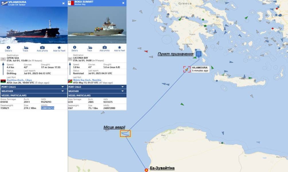 В Средиземном море взорвался танкер из состава теневого флота РФ