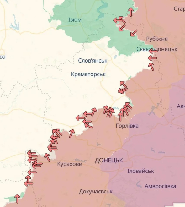 Окупанти фіксують успіхи на Донеччині: захопили нові позиції біля п’яти сіл - DeepState