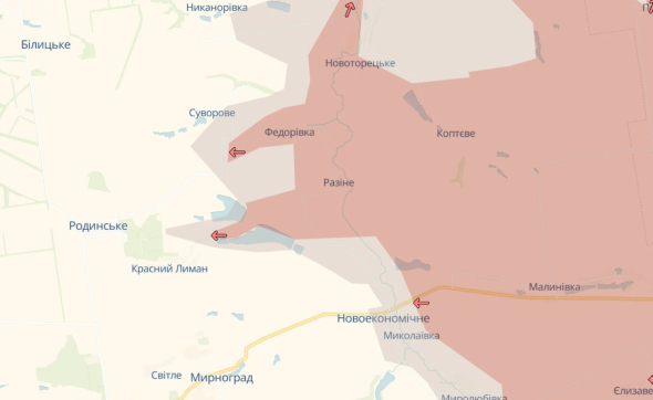 Росіяни просунулися біля Разіного