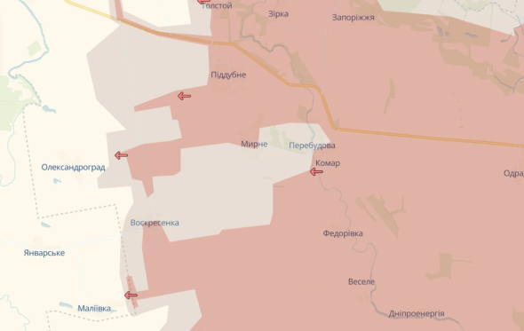 Росіяни просунулися біля Олександрограда