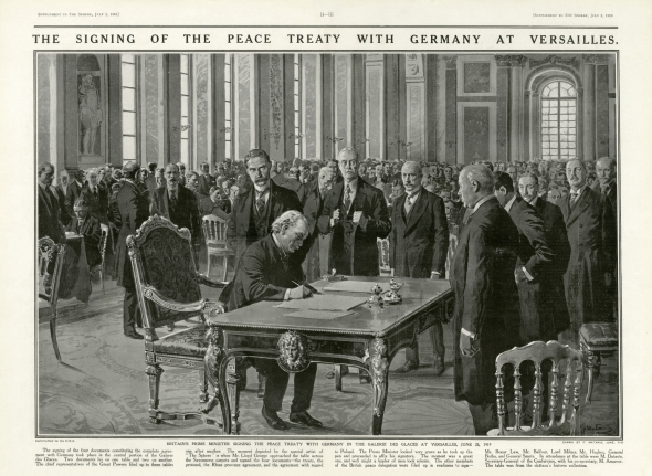 Подписание Версальского мирного контракта. 1919 год