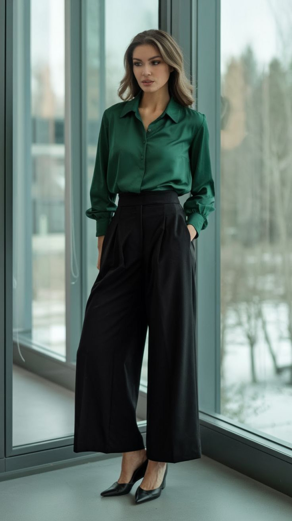 Український дизайнер Андре Тан радить восени обирати універсальні елементи офісного гардеробу - класичні брюки, сукні, блузи, жакети та черевики на низьких підборах - які легко комбінуються, підкреслюють індивідуальність і поєднують комфорт зі стилем