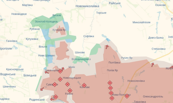 ЗСУ просунулись біля чотирьох населених пунктів, а росіяни біля двох