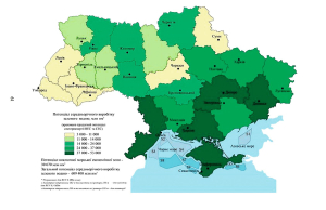 Карта України та потенціал з видобутку водню у різних регіонах України