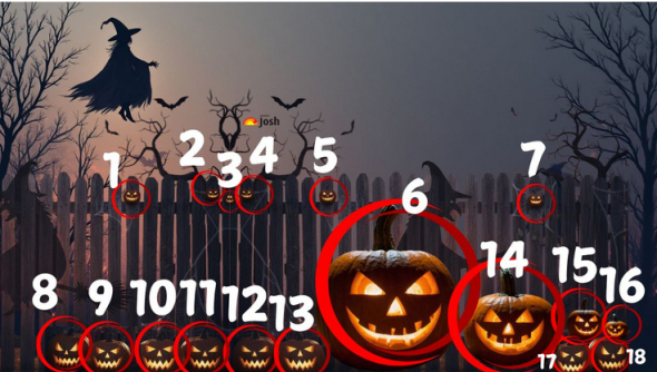 Головоломка: сколько фонарей Джека видите на картинке