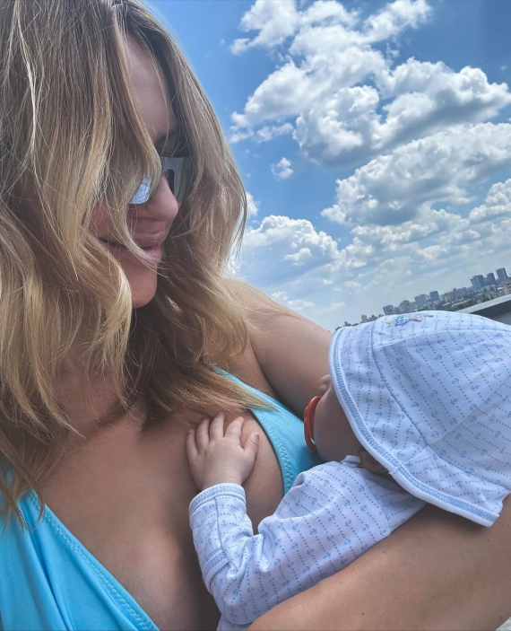 Леся Нікітюк з сином