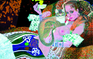 На картині "Філіжанка кави. Олеся" 1990 року художник-шістдесятник Віктор Зарецький зобразив мистецтвознавицю Олесю Авраменко.  Цей останній портрет у своєму доробку митець написав олією на полотні у стилі неосецесії. Роботу показують на ретроспективній виставці "Віктор Зарецький. 100", яка проходить у столичному Національному музеї Тараса Шевченка