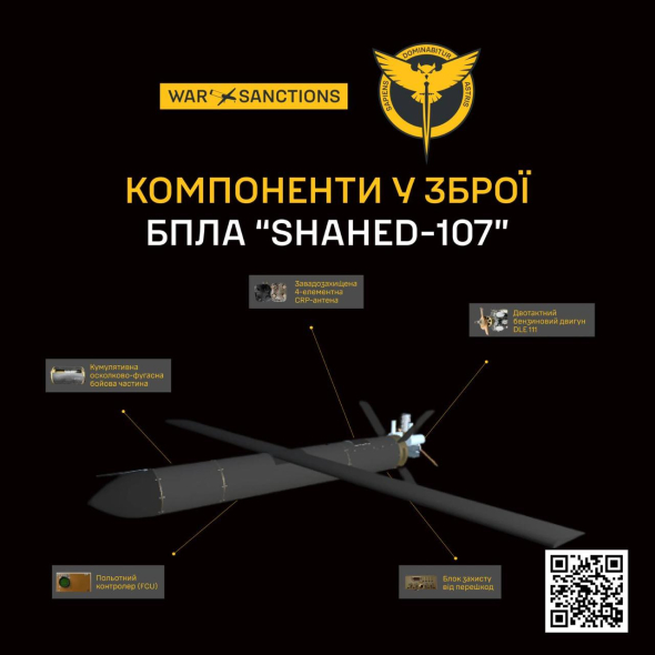 У ГУР оголосили конструкцію дронів Shahed-107