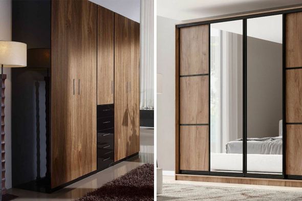 Актуальні шафи-купе 2026 року мають прихований профіль (Slim) та фасади з світлими дерев'яними текстурами, які виглядають дорого