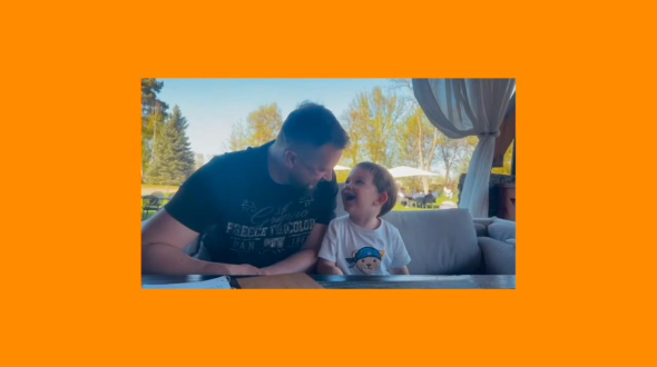 Андрій Білецький із сином Северином