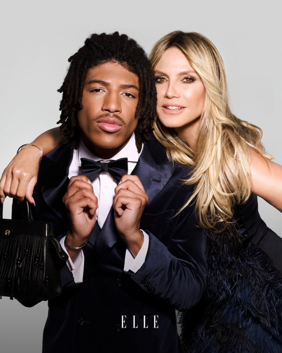 Гайді Клум з 20-річним сином-моделлю продемонстрували елегантні образи на сторінках глянцю