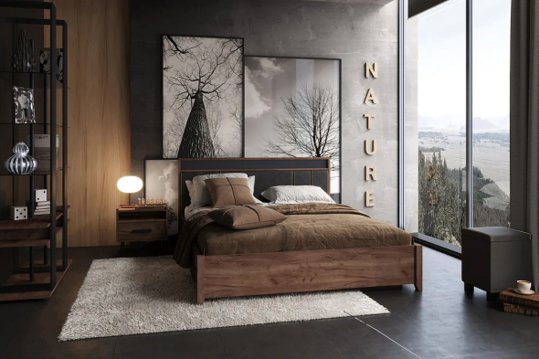 Найкраще рішення — купити ліжко двоспальне з масиву дерева або з м'яким узголів'ям з натуральної тканини