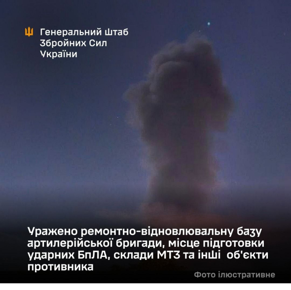 ЗСУ уразили ремонтну базу, склади та об'єкт підготовки ударних дронів РФ