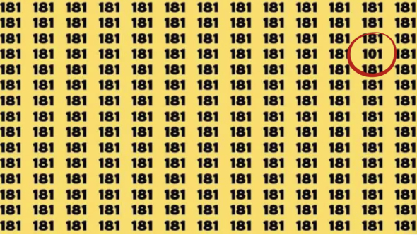 Проверьте свою внимательность: найдите число 101 за 10 секунд