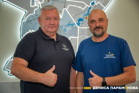 И.о. городского головы Белой Церкви Владимир Волкотруб и Денис Парамонов