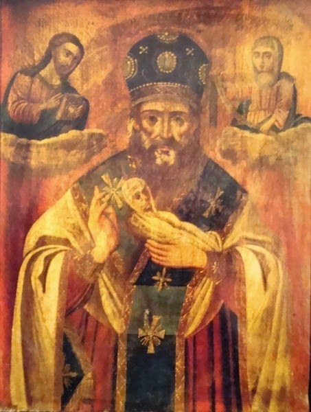 Никола Мокрый, икона в храме Святой Софии, Киев