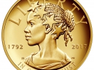 Новая коллекционная золотая монета в $100 - Леди Свобода афроамериканка. 13 января 2017