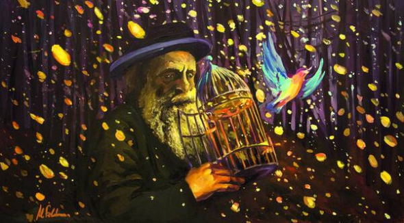 Картину ”Лети…” Альберт Фельдман написав 2015 року. На свято Песах є традиція – випускати птахів на волю. Вона символізує євреїв, що вирвалися на свободу з єгипетського рабства